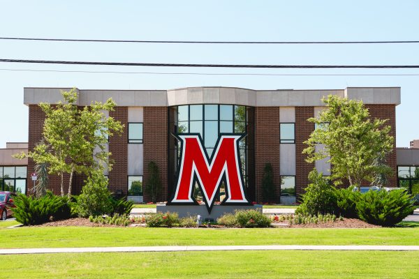 Mid-America Christian University Building with M Logo Sign