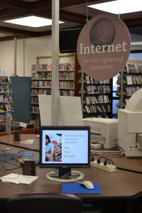 Library computers and internet signage