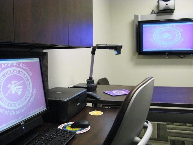 Computer Monitor Document cam and Polycom