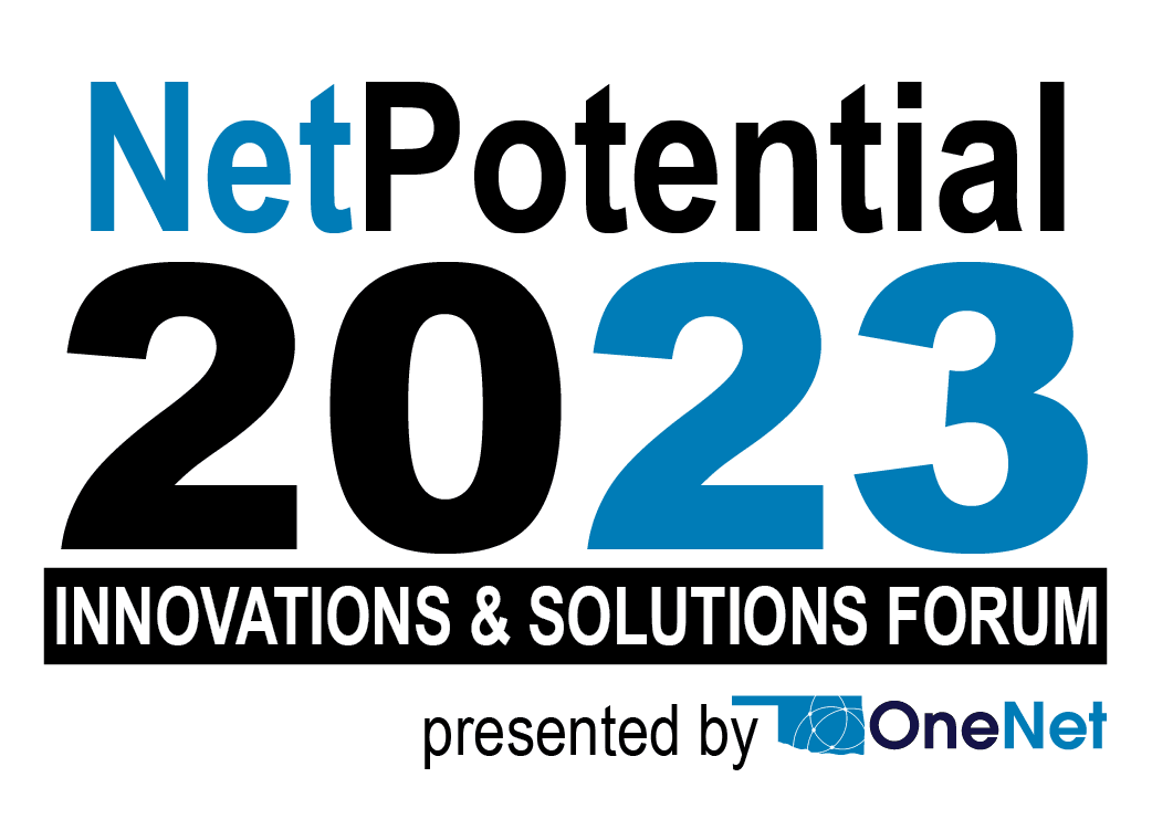 NetPotential 2023 Logo - Innovations & Solutions Forum presented by OneNet