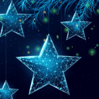 Blue Holiday Stars