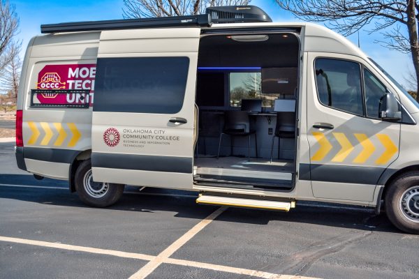 OCCC's Mobile Technology Unit with door open
